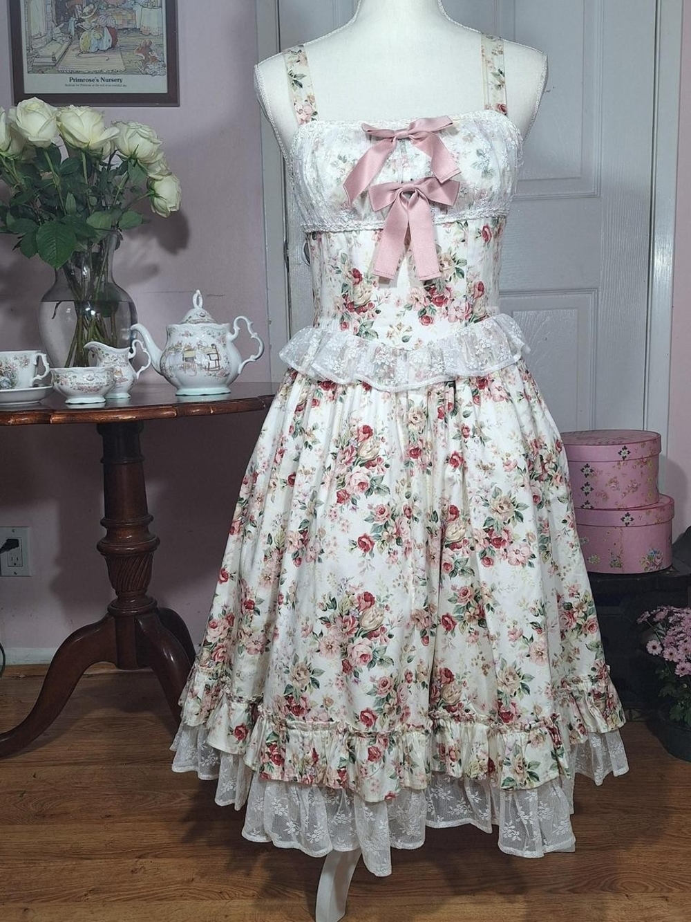 🌸 Victorian Maiden Floral OP 🌸 Classical Lolita One-Piece Dress ✨